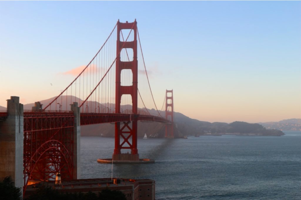 Golden Gate al tramonto