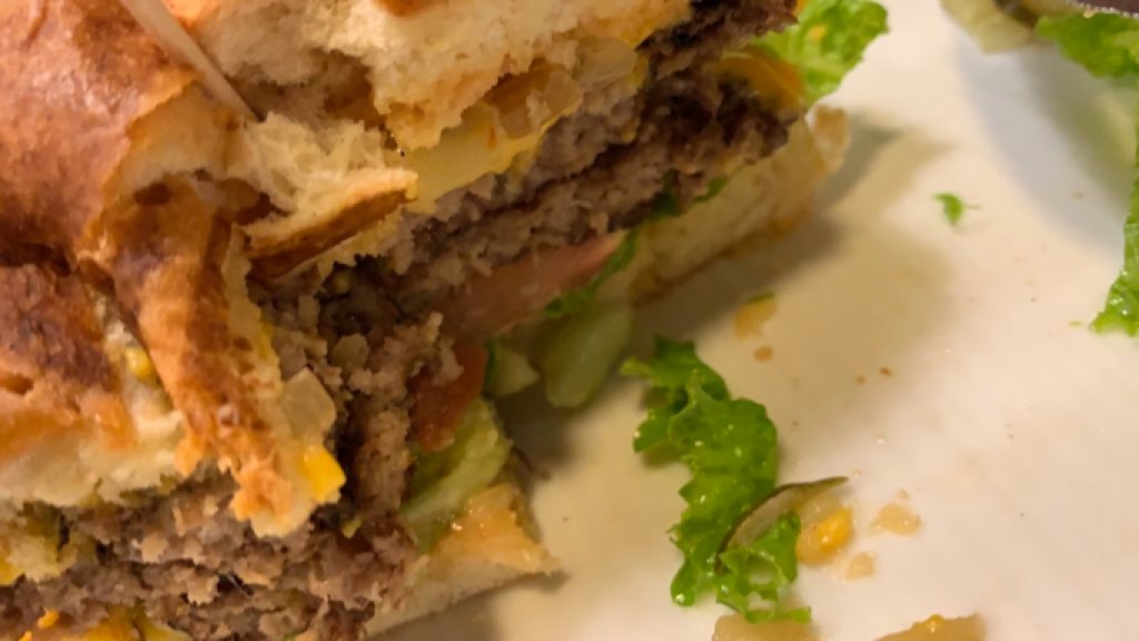 Dettaglio di un hamburger vegetariano